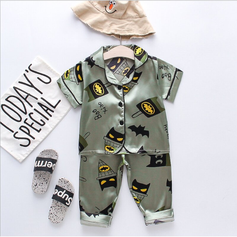 Children's Pajamas Manufacturer - 2023 Autumn New INS Korean Cartoon Air Conditioning Pajamas 90-160 Cm