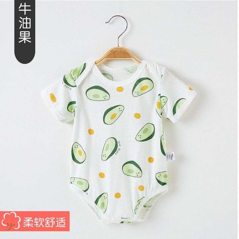 Baby Fart Clothes Manufacturer - Hot-selling Summer Thin New Children's Clothes Short Sleeves Triangular Climb Body