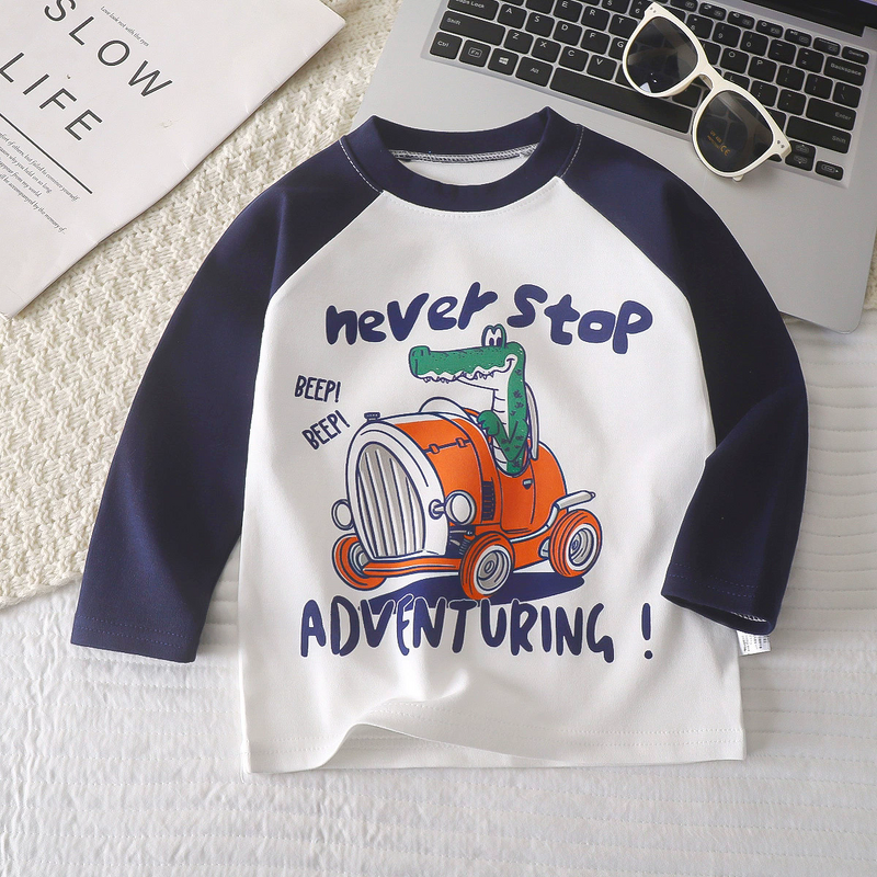 Children's T-shirt Manufacturer - Spring Autumn New Long Sleeve Bottoming Shirt Pure Cotton for Boys Girls