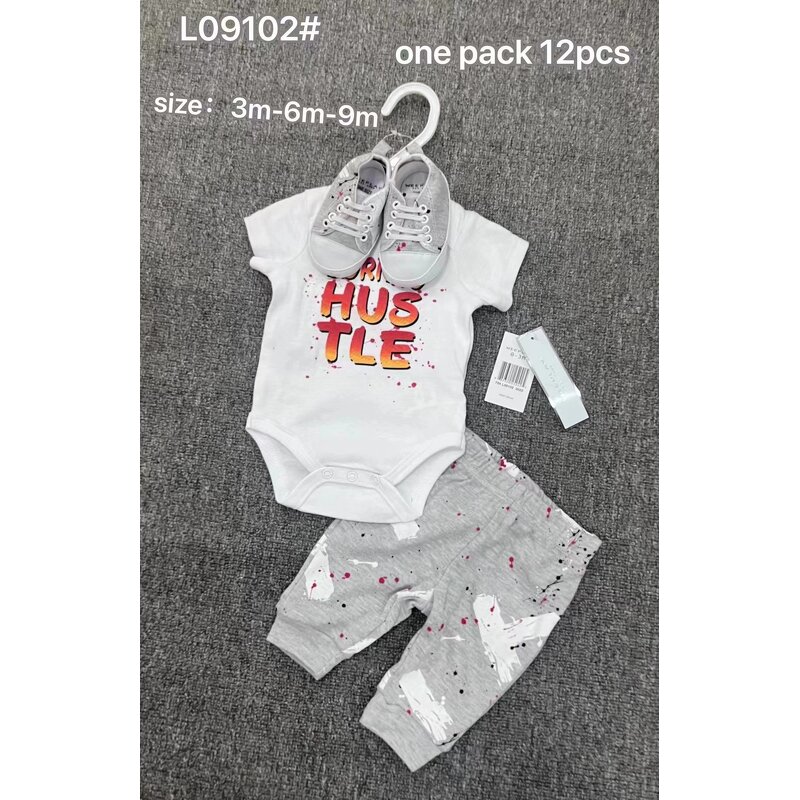 Baby Suit Manufacturer - Foreign Trade Wholesale Newborn Baggage Pants Set 3PCS Pure Cotton