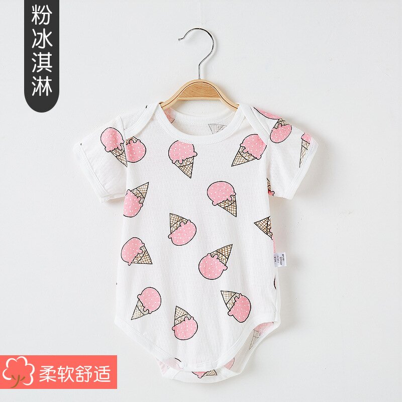 Baby Fart Clothes Manufacturer - Hot-selling Summer Thin New Children's Clothes Short Sleeves Triangular Climb Body
