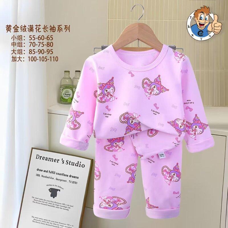 Children's Underwear Suits Manufacturer - 2025 Autumn Winter Cotton Home Clothes Long-sleeved Pajamas