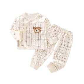 Newborn Baby Set Manufacturer - Pure Cotton Split Body Spring Autumn Strap Two-piece Set