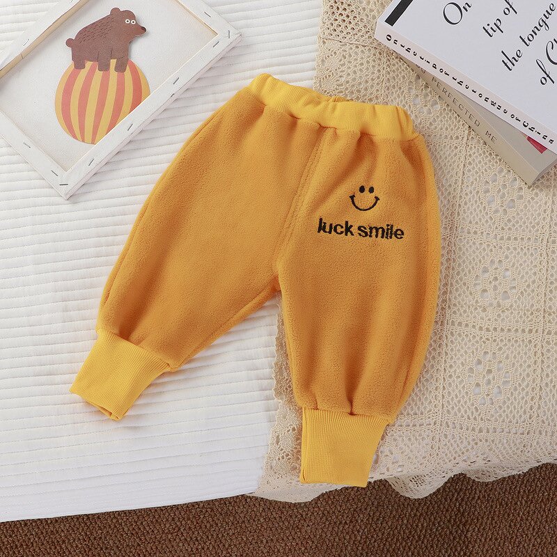Children's Sports Pants Manufacturer - Velvet Warm Pants Autumn Winter Boys Girls Thick Casual Infant Double-sided