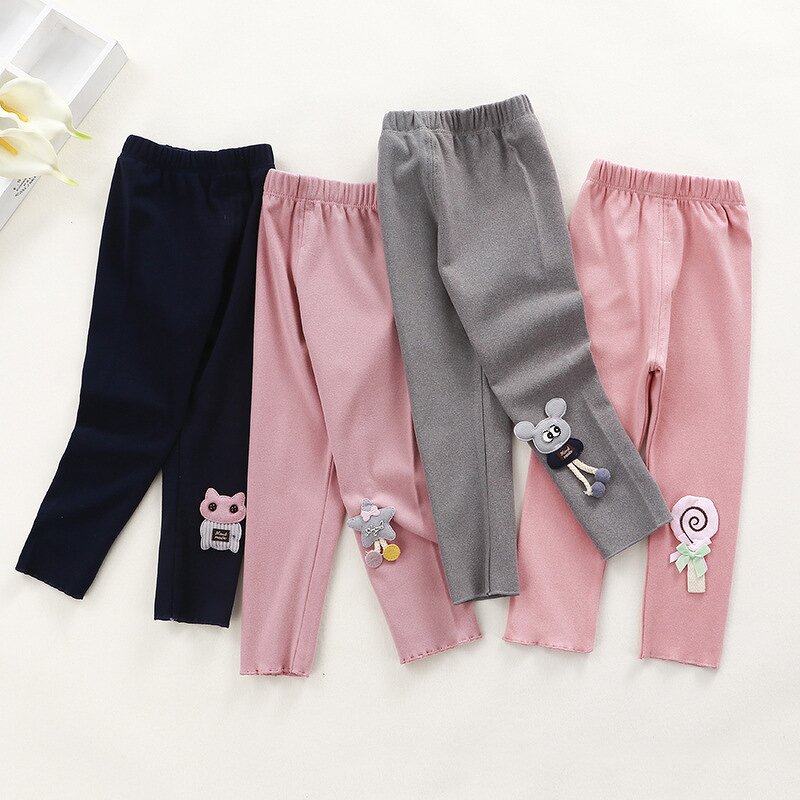 Children's Bottom Pants Manufacturer - Autumn Winter New Korean Baby Elastic Trousers Cartoon Girl Thin Exterior