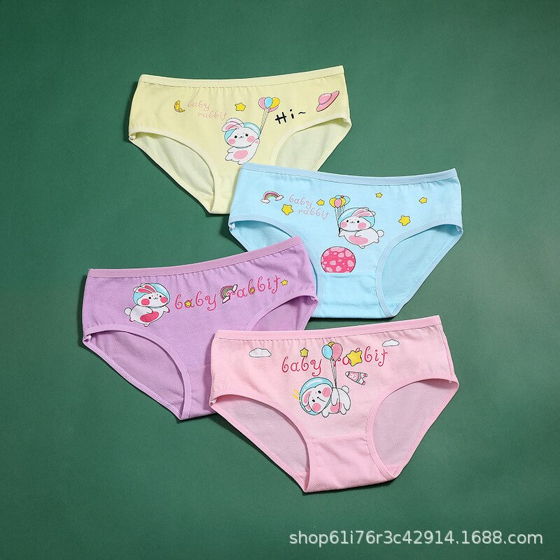 Girls Underwear Manufacturer - Pure Cotton 0-8 Years Old Triangle Briefs Comfortable Breathable