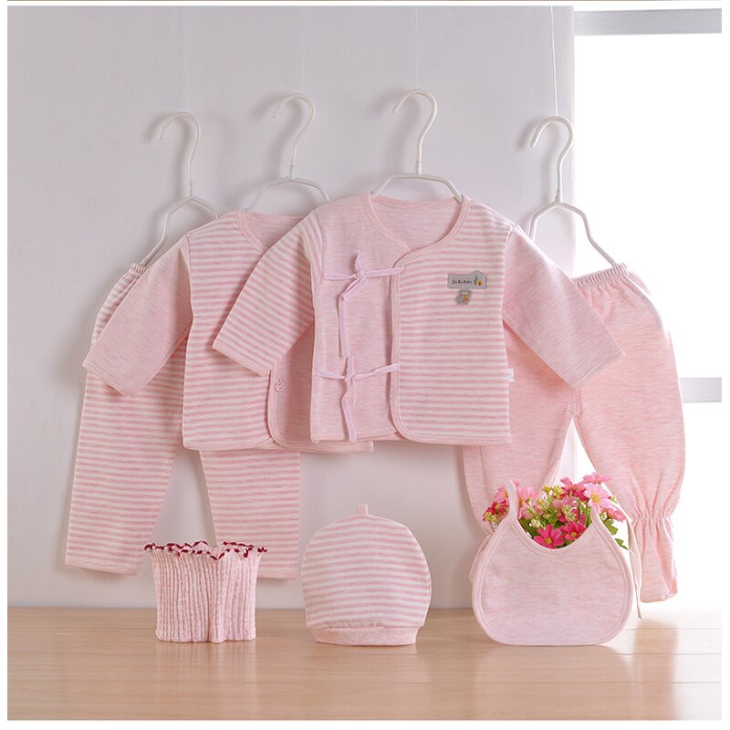 Newborn Gift Box Manufacturer - 40 Combing Combed Cotton Four Seasons 7 Pieces of Clothes