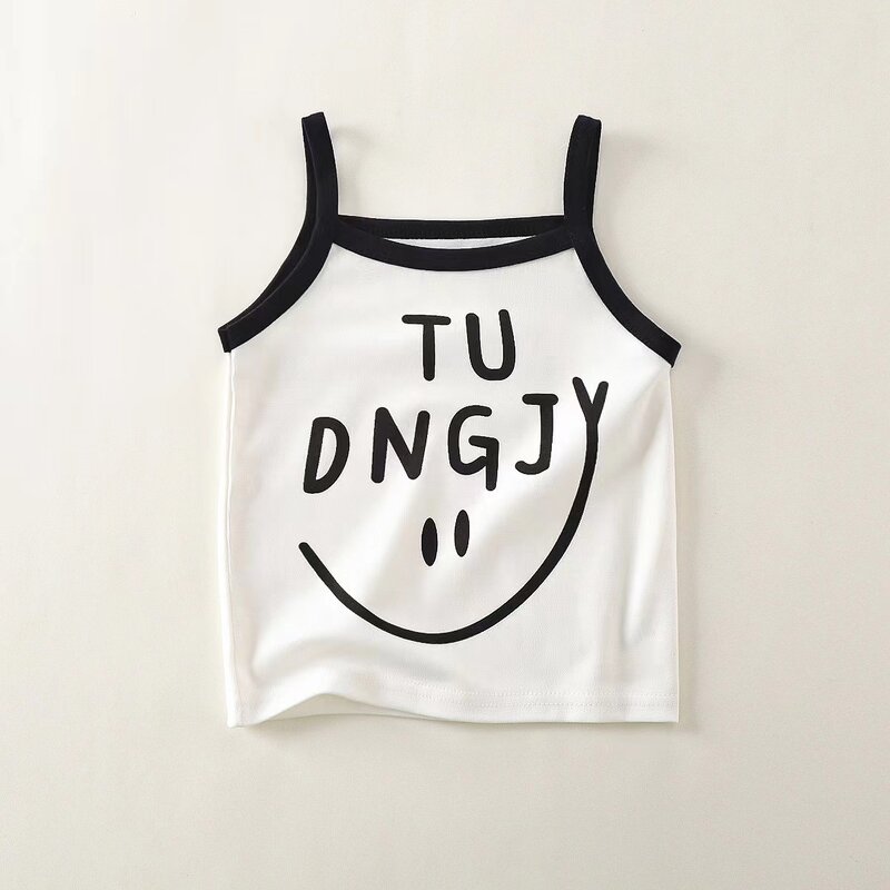 Girls Vest Manufacturer - 0-12 Years Old Elastic Cotton Sling Multi-color Outer Wear Shirt