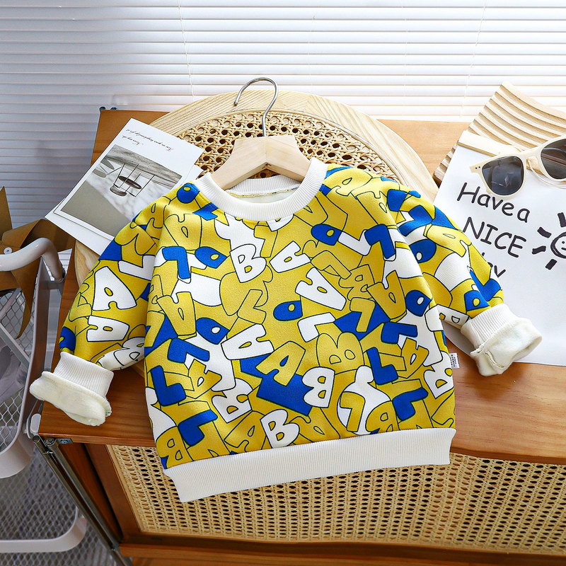 Children's Velvet T-shirt Manufacturer - 2025 Autumn Winter Boys Thickened Baby Sweater Girls Warm Sweater