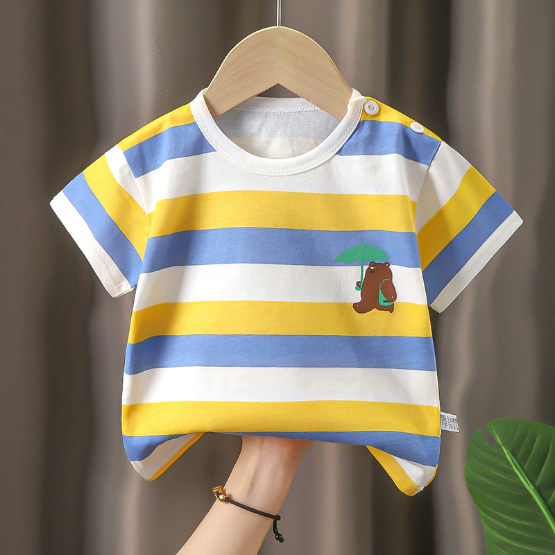 Children's T-shirt Manufacturer - Short-sleeved Pure Cotton Category 2025 Summer New for Boys Girls