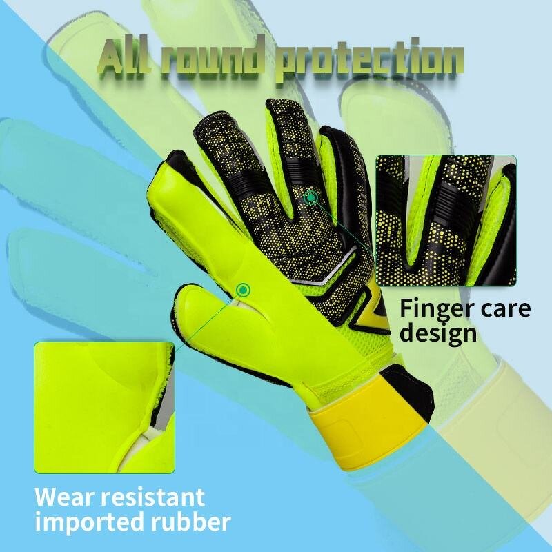 Goalkeeper Gloves Manufacturer - Top Quality Professional Finger Protection 4mm Latex for Adult Kids Soccer