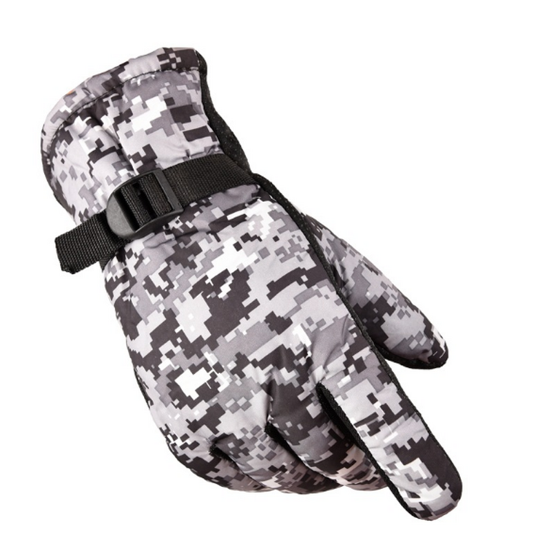 Winter Gloves Manufacturer - Plus Fleece Thick Men Wholesale Camo Waterproof Warm Outdoor Motorcycle Riding Ski