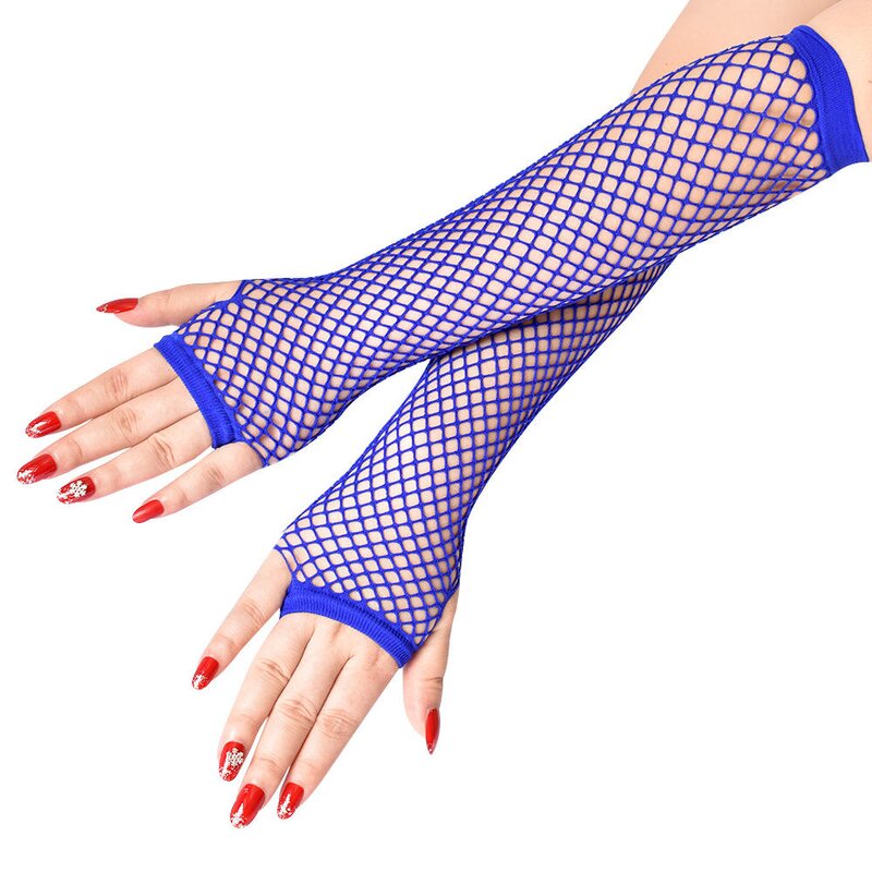 Lace Gloves Manufacturer - Hollow Out Punk Women's Sexy Black Full Finger Comfortable Elegant Lady Costume Mesh Fishnet for Wedding
