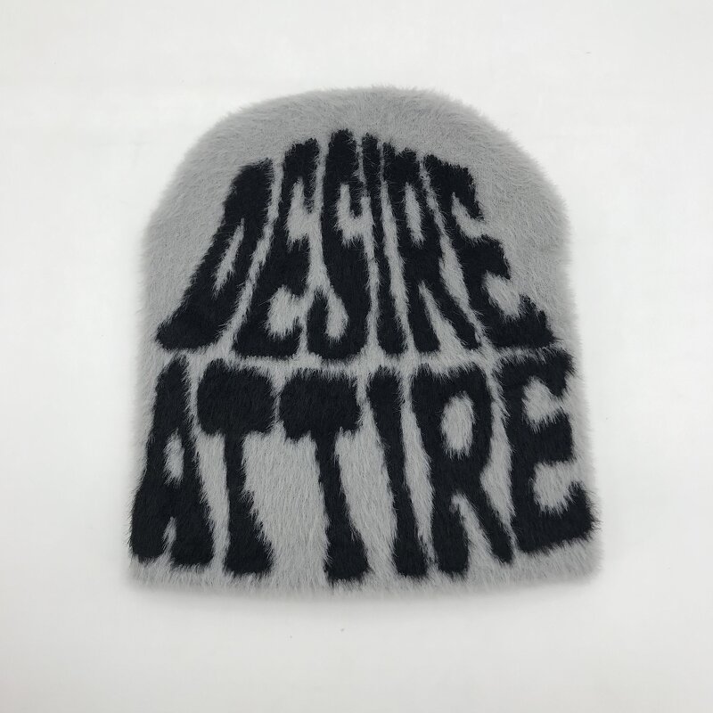 Winter Hat Manufacturer - Custom Unisex Outdoor Two Color Fuzzy Material Beanie