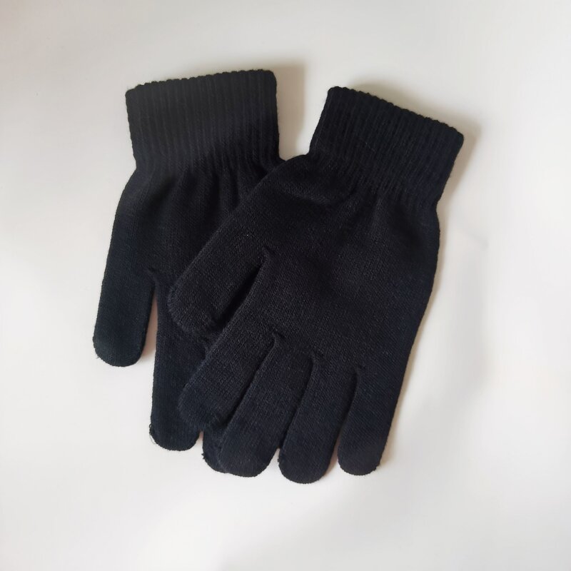 Winter Mittens Manufacturer - Unisex Ribbed Knitted Full Fingered Self Heating Acrylic Outdoor Sports Magic Thermal Wrist Warmer