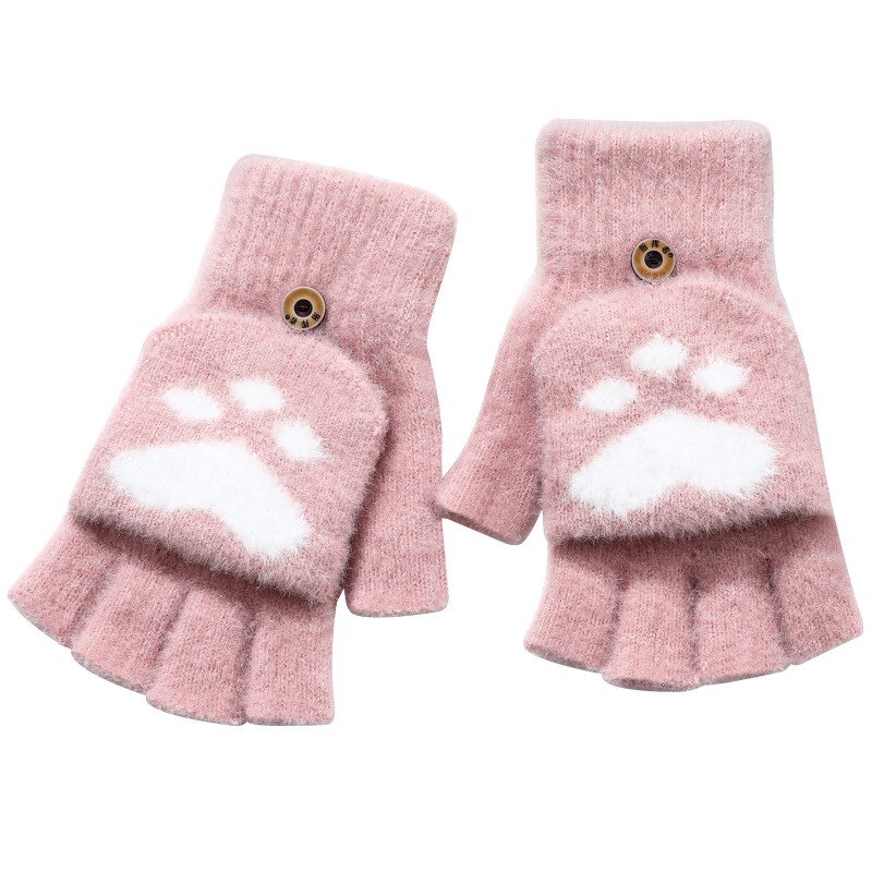 Half Finger Gloves Manufacturer - Polyester Cotton Metallic Self Heating Unisex Casual Daily Use Warm Thickened Leaky Finger Jacquard Knitted