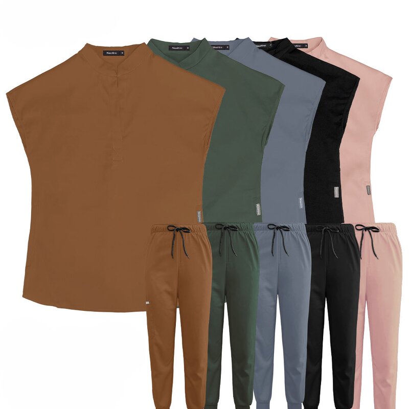 Medical Uniforms Manufacturer - Operating Room Doctor Nurse Work Wear Pet Grooming Working Clothes Spa Uniform Womens Scrub Sets Tops Pants