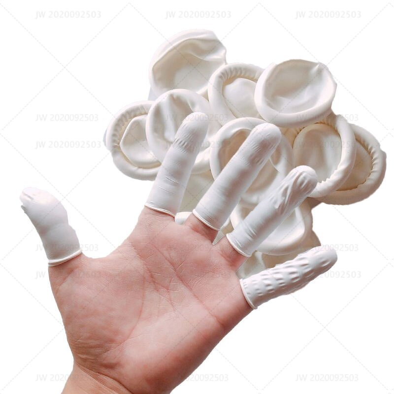 Latex Finger Cots Manufacturer - Anti-Static Rubber Fingertips for Topical Application Durable Medium Set
