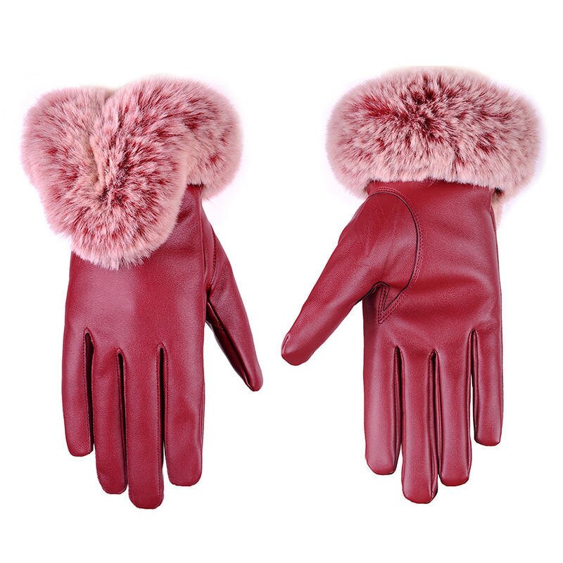 Leather Gloves Manufacturer - Women Winter Warm Full Finger Mittens Windproof Touch Screen Customized Color Outdoor Activities