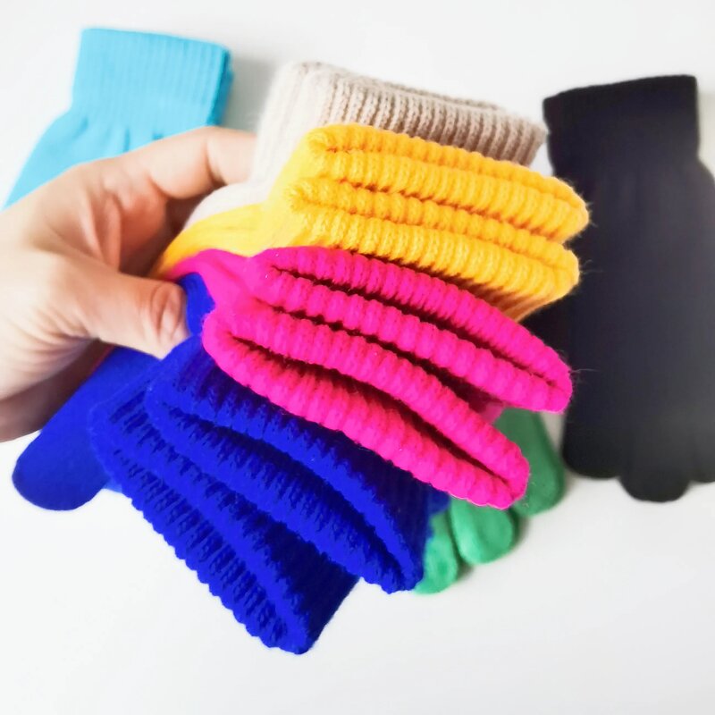 Winter Mittens Manufacturer - Unisex Ribbed Knitted Full Fingered Self Heating Acrylic Outdoor Sports Magic Thermal Wrist Warmer