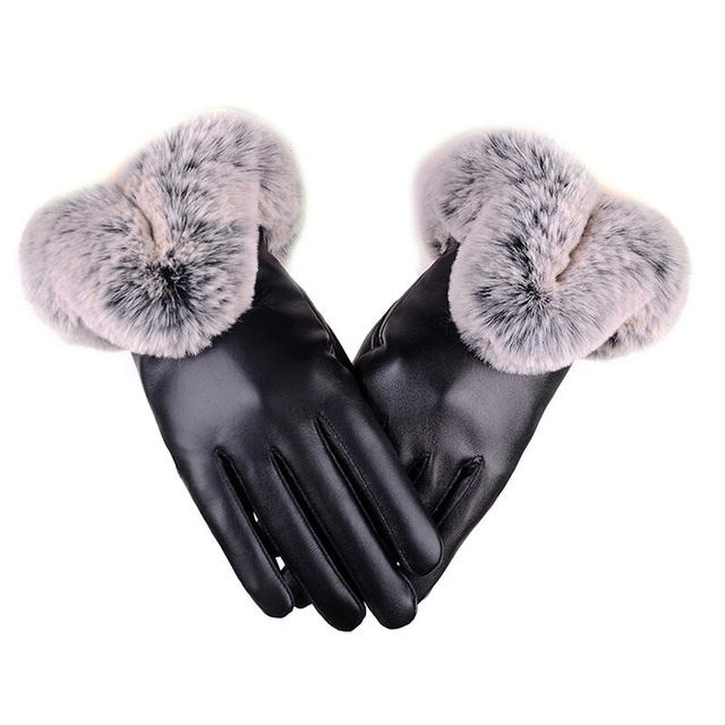 Leather Gloves Manufacturer - Women Winter Warm Full Finger Mittens Windproof Touch Screen Customized Color Outdoor Activities