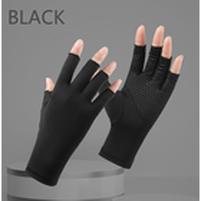 UV Protective Gloves Manufacturer - Half-finger Custom Logo Nails Art Led Lamp Protection Anti UV Radiation Sun for Gel Nails