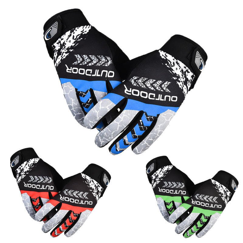 Cycling Gloves Manufacturer - Men's Women's Full Finger Motorbike Breathable Non-Slip Polyester Touch Screen Compatible Winter Riding