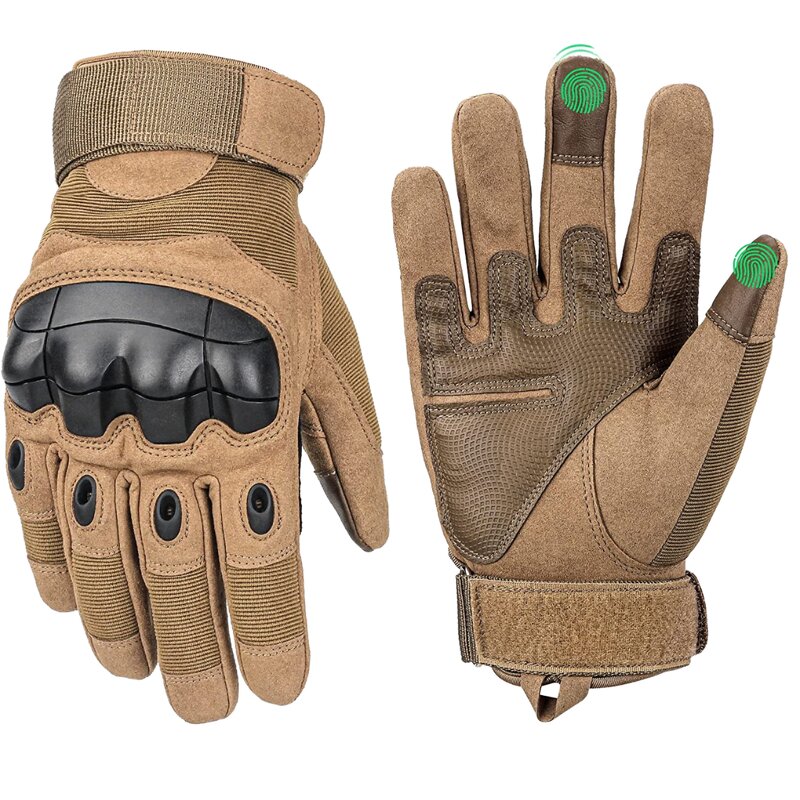 Tactical Gloves Manufacturer - High Quality All Finger Men's Anti Slip Anti-Cutting Anti-Vibration Reinforced Cuff Nylon Microfiber Outdoor