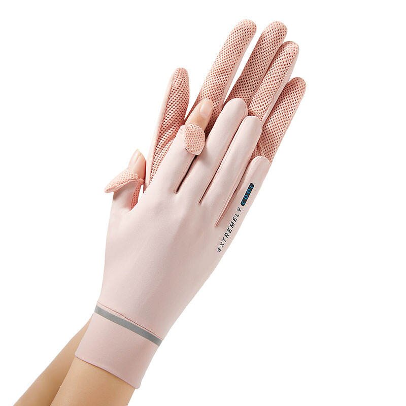 UV Protection Gloves Manufacturer - Wholesale Anti-sunburn Breathable Mesh Ice Silk with Anti-Slip for Driving Daily Use One Size
