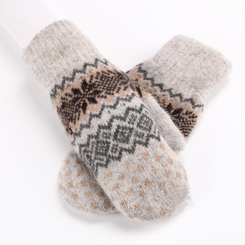 Winter Gloves Manufacturer - Women Touch Screen Acrylic Knitted Outdoor Sports Cycling Full Finger Self Heating