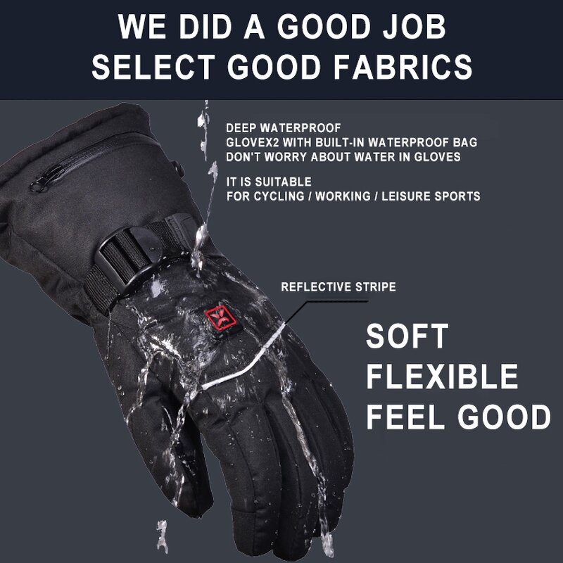 Winter Warmer Gloves Manufacturer - Men Women Rechargeable Battery Motorcycle Racing Cycling Skating Ski Snowboarding Hiking Windproof