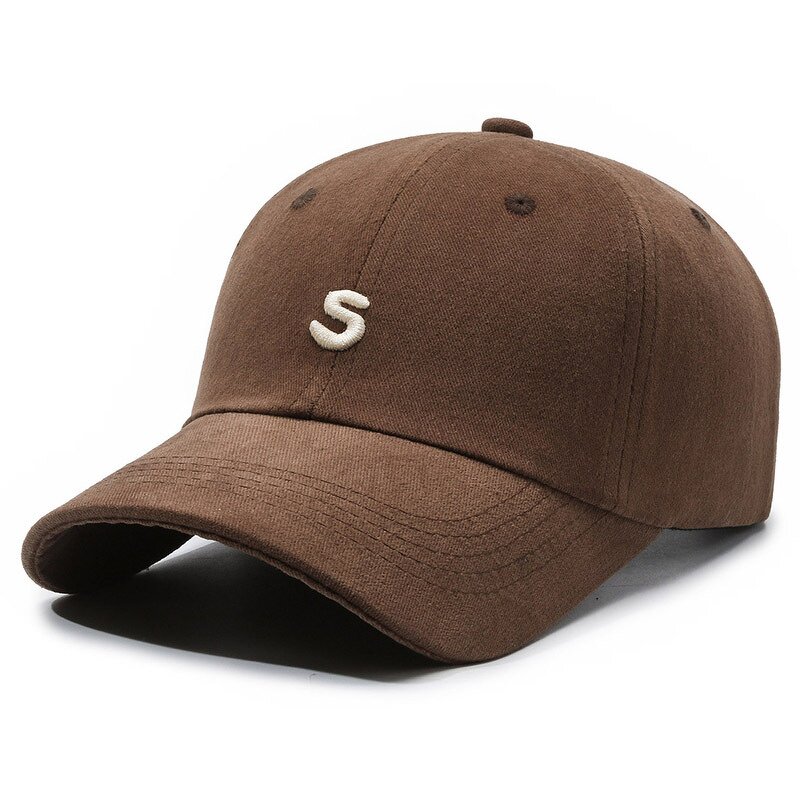Baseball Cap Manufacturer - Simple S Letter Casual Women's Fashion Versatile Face Show Small Couple Face Cover Hat Men