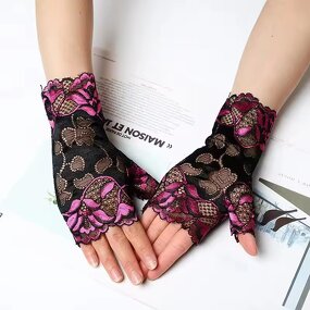 Fingerless Gloves Manufacturer - Summer Sunscreen Outdoor Sports Lightweight Non-Slip Lace Unisex for Driving Cycling Fashion Sexy Custom Logo