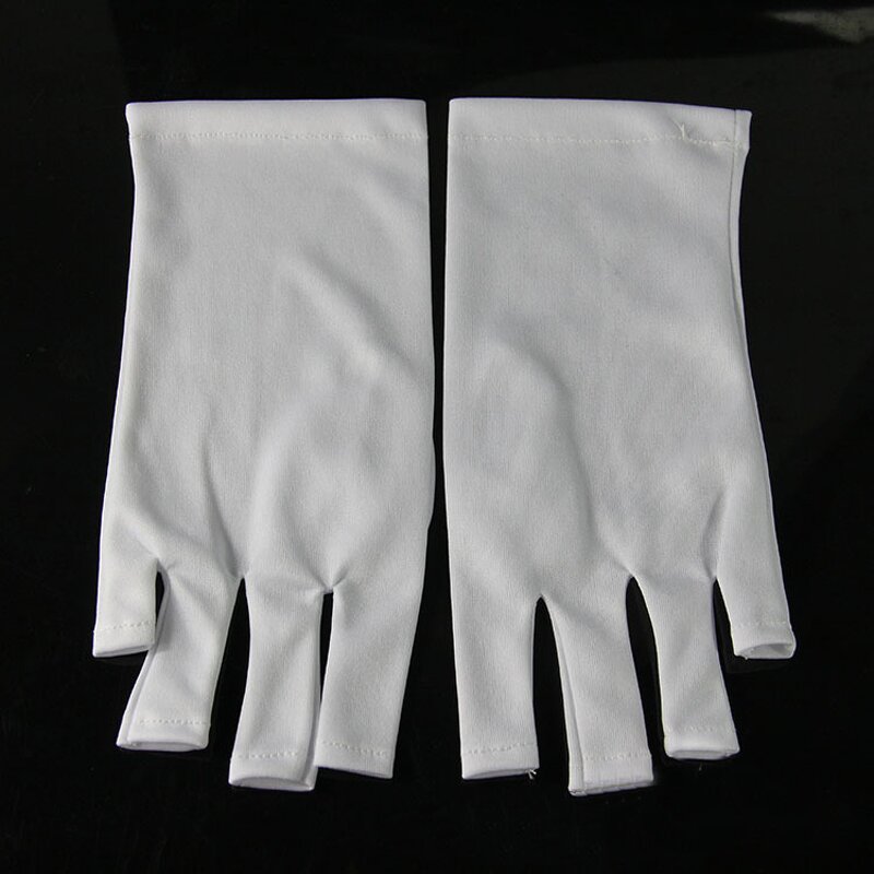 Nail Gloves Manufacturer - New Breathable Stretchy Polyester Nail Art Manicure Anti UV Acrylic Nails Light Lamp Radiation Drop