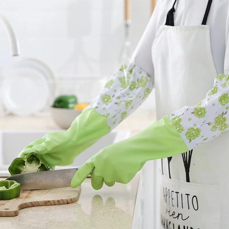 Kitchen Gloves Manufacturer - Wholesale Winter Fleece Rubber Cleaning Dishwashing Latex Warm for Household