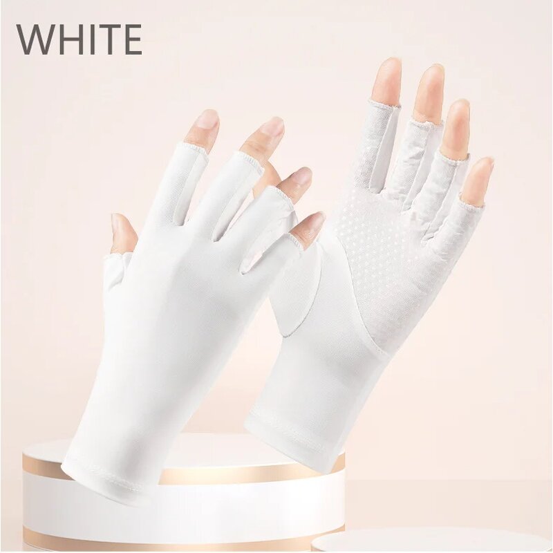 UV Protective Gloves Manufacturer - Half-finger Custom Logo Nails Art Led Lamp Protection Anti UV Radiation Sun for Gel Nails