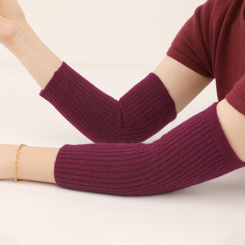 Arm Warmers Manufacturer - Pure Cashmere Arm Elbow Wrist Women Ladies Men Girls Winter Warm Knit Cashmere