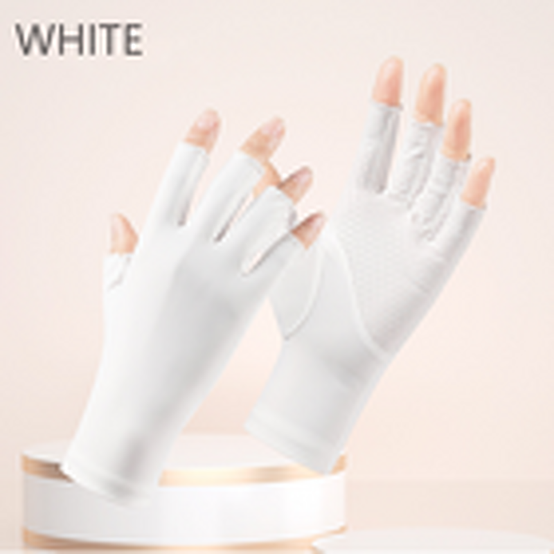 UV Protective Gloves Manufacturer - Half-finger Custom Logo Nails Art Led Lamp Protection Anti UV Radiation Sun for Gel Nails