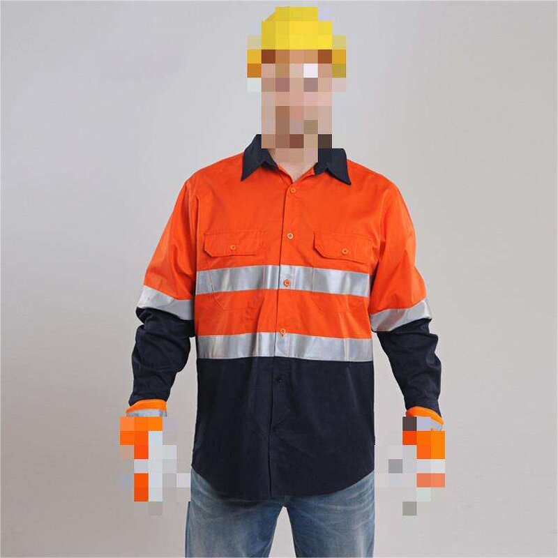 Work Clothing Manufacturer - Tones 100% Cotton Safety for Mechanic Tooling Mining Plumber Work Shirt