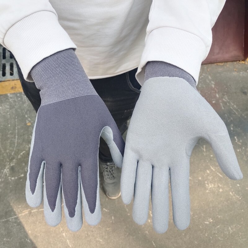 Work Glove Manufacturer - 15 Gauge Protection Foam Nitrile Anti-slip Pink and Black Customized Logo