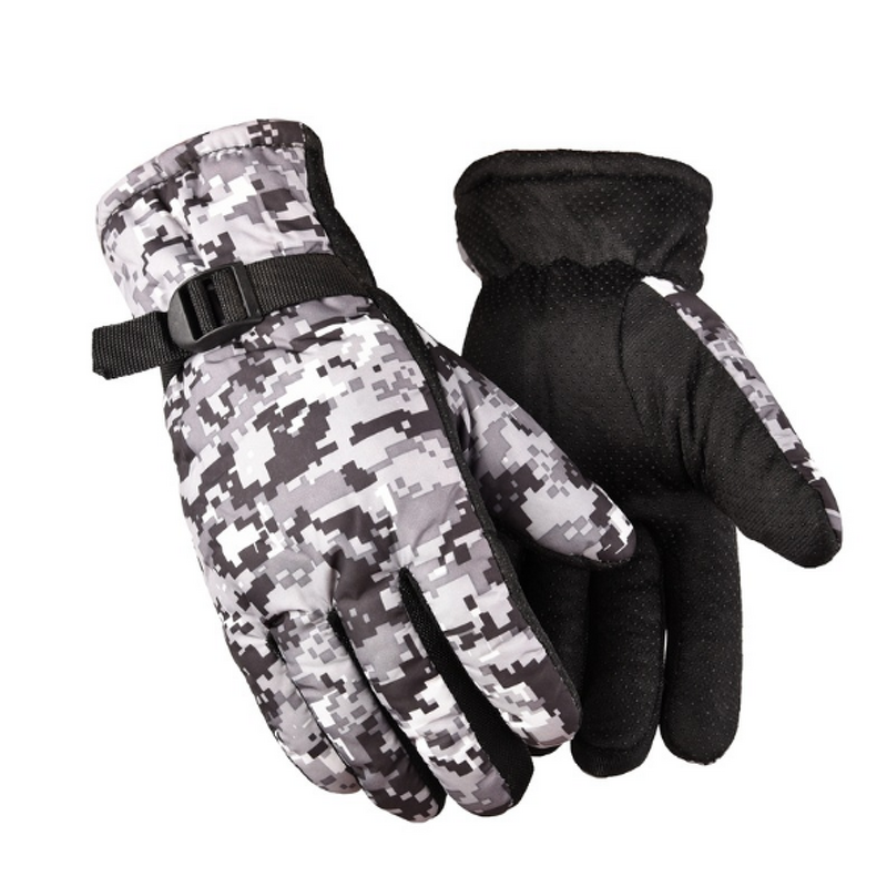 Winter Gloves Manufacturer - Plus Fleece Thick Men Wholesale Camo Waterproof Warm Outdoor Motorcycle Riding Ski