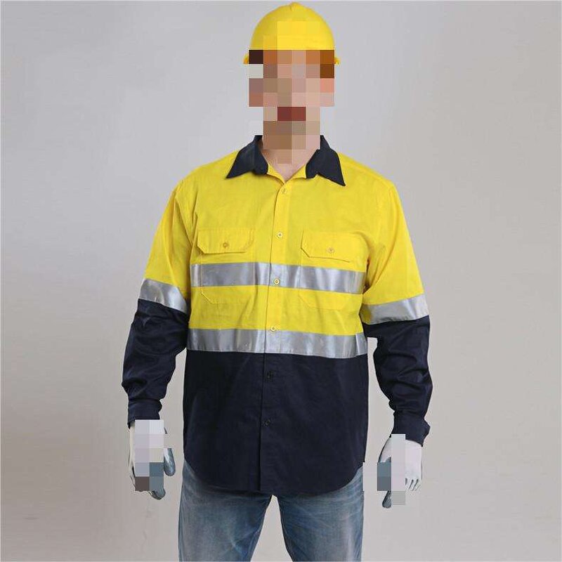 Work Clothing Manufacturer - Tones 100% Cotton Safety for Mechanic Tooling Mining Plumber Work Shirt
