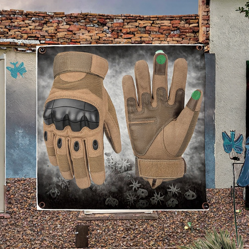 Tactical Gloves Manufacturer - High Quality All Finger Men's Anti Slip Anti-Cutting Anti-Vibration Reinforced Cuff Nylon Microfiber Outdoor