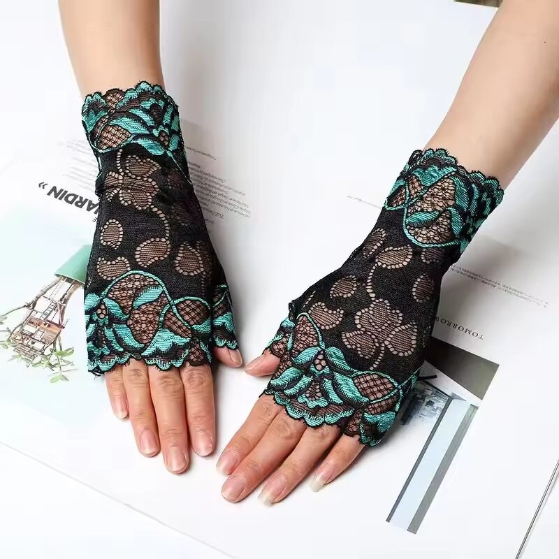Fingerless Gloves Manufacturer - Summer Sunscreen Outdoor Sports Lightweight Non-Slip Lace Unisex for Driving Cycling Fashion Sexy Custom Logo