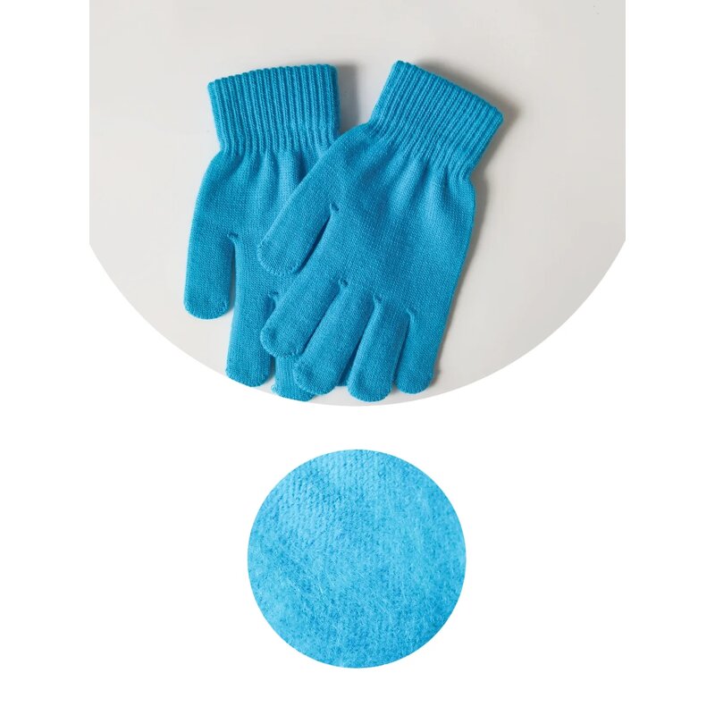 Winter Mittens Manufacturer - Unisex Ribbed Knitted Full Fingered Self Heating Acrylic Outdoor Sports Magic Thermal Wrist Warmer