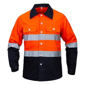 Work Clothing Manufacturer - Tones 100% Cotton Safety for Mechanic Tooling Mining Plumber Work Shirt