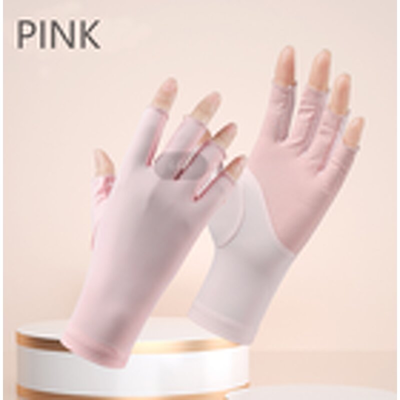 UV Protective Gloves Manufacturer - Half-finger Custom Logo Nails Art Led Lamp Protection Anti UV Radiation Sun for Gel Nails