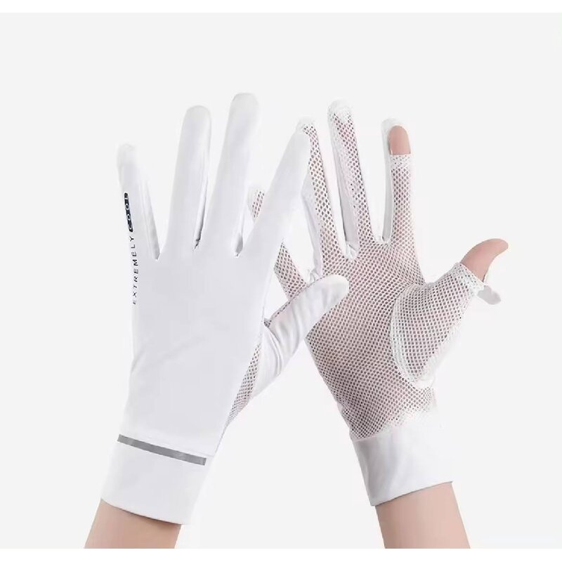 UV Protection Gloves Manufacturer - Wholesale Anti-sunburn Breathable Mesh Ice Silk with Anti-Slip for Driving Daily Use One Size