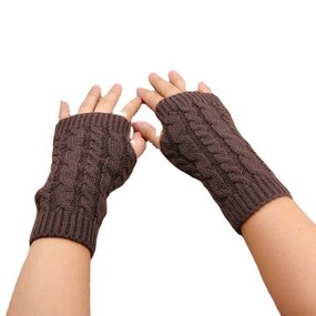 Warm Gloves Manufacturer - Wholesale New Custom Fashionable Cotton Knitted Women's Finger for Outdoor Use in Winter Customization