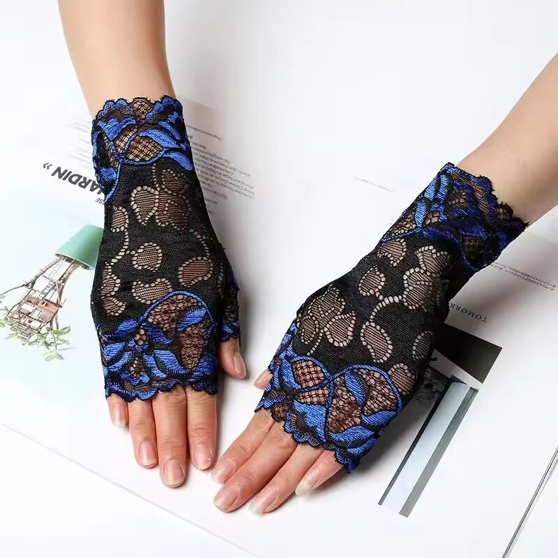 Fingerless Gloves Manufacturer - Summer Sunscreen Outdoor Sports Lightweight Non-Slip Lace Unisex for Driving Cycling Fashion Sexy Custom Logo